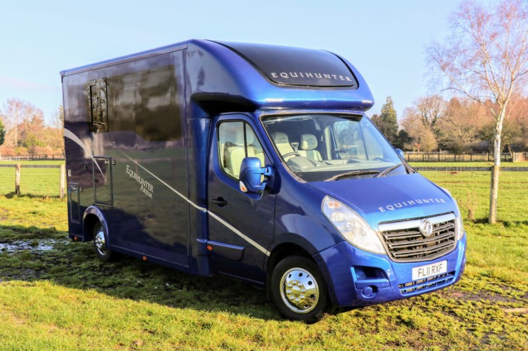 Equihunter Arena 3.5 tonne horsebox for sale on a Vauxhall Movano chassis