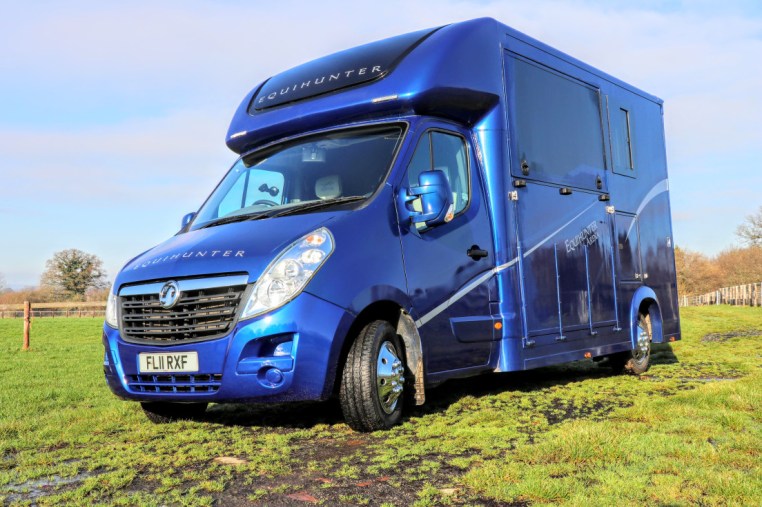 Equihunter Arena 3.5 tonne horsebox for sale on a Vauxhall Movano chassis