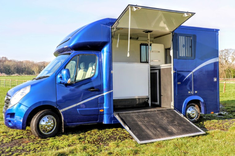 Equihunter Arena 3.5 tonne horsebox for sale on a Vauxhall Movano chassis